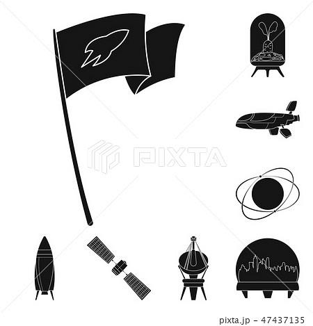 Vector design of mars and space icon. Collection of mars and planet stock vector illustration. 47437135