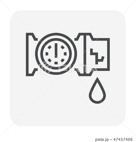 burst pipe icon 47437406