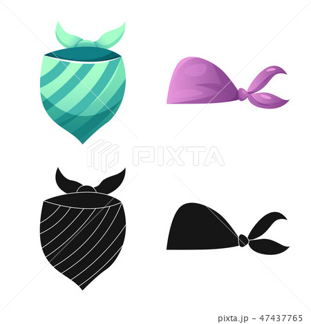 Isolated object of scarf and shawl sign. Set of scarf and accessory vector icon for stock. 47437765