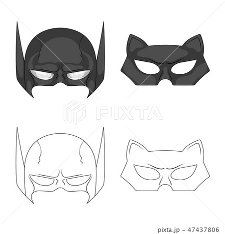 Vector illustration of hero and mask symbol. Collection of hero and superhero stock symbol for web. 47437806