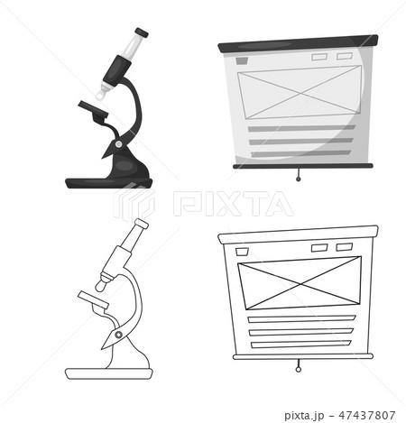 Isolated object of education and learning symbol. Set of education and school vector icon for stock. 47437807