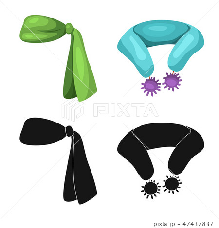 Isolated object of scarf and shawl symbol. Collection of scarf and accessory stock vector Isolated object of scarf and shawl symbol. Collection of scarf and accessory stock vector 47437837