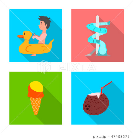 Isolated object of pool and swimming logo. Collection of pool and activity stock vector illustration 47438575