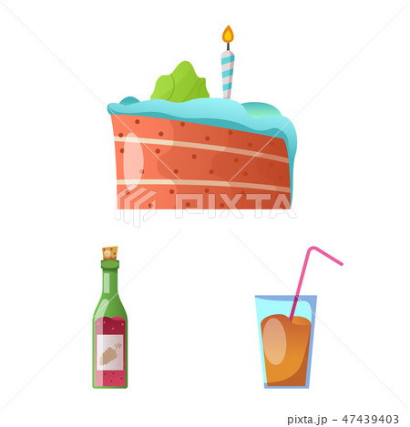 Vector design of party and birthday logo. Collection of party and celebration stock vector 47439403