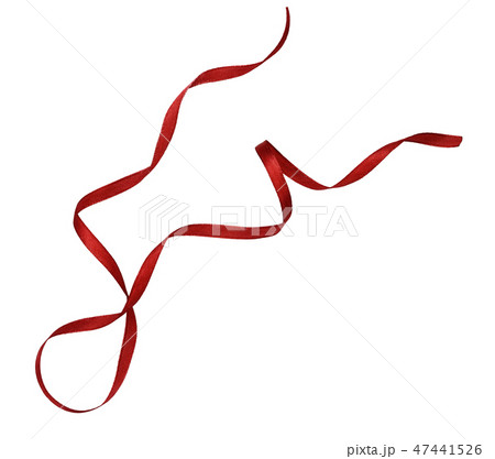 Twisted red satin ribbon in a border arrangement Twisted red satin ribbon in a border arrangement 47441526