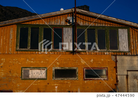 Orange abandoned factory building, Lofoten Islands Orange abandoned factory building, Lofoten Islands 47444590