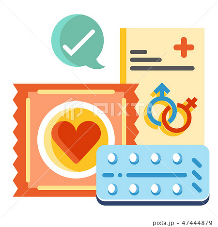 Right birth control flat illustration 47444879