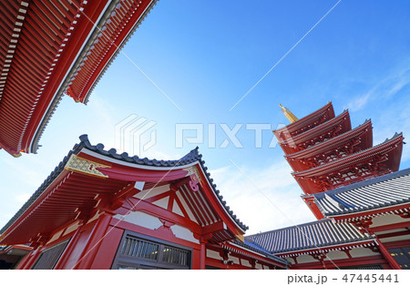 日本の東京都市景観　浅草寺 47445441
