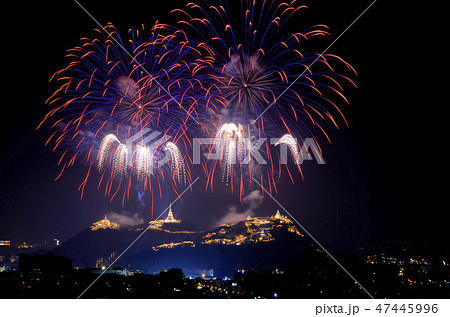 Light and fireworks show. 47445996