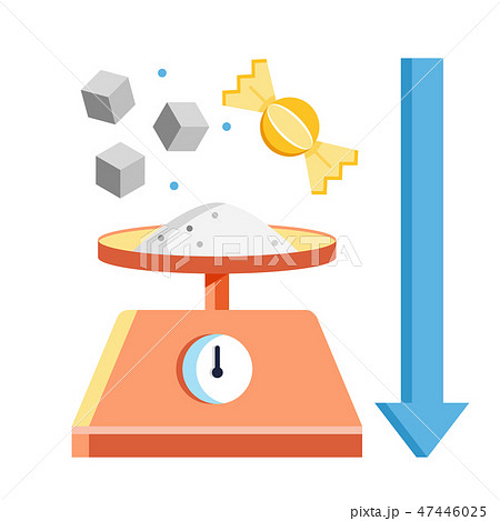 Eat less sugar flat illustration Eat less sugar flat illustration 47446025
