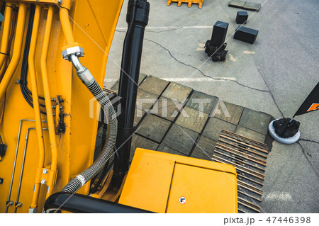 Caterpillar tractor at the exhibition Caterpillar tractor at the exhibition 47446398