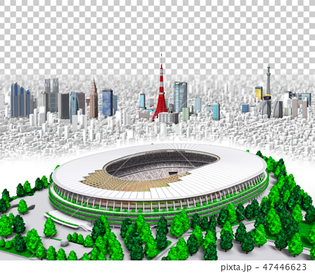 新国立競技場 東京1bのイラスト素材