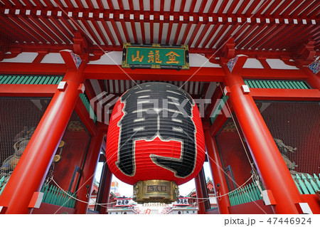 日本の東京都市景観 浅草寺 雷門 日本の東京都市景観 浅草寺 雷門 47446924