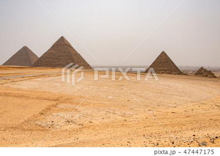 The Great Pyramids of Giza desert near Cairo in Egypt unesco cultural heritage 47447175