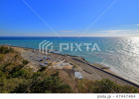 【静岡県】晴天下の御前崎遠州灘自然公園 47447464