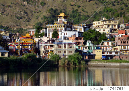 Rewalsar lake and Tibetian monastery 47447654
