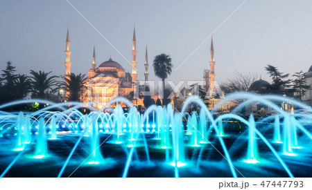 Fountain on Sultanahmet area in evening time Fountain on Sultanahmet area in evening time 47447793