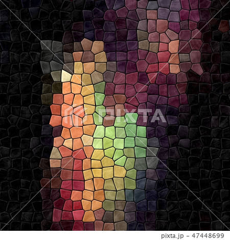 stony mosaic tiles background black orange green 47448699
