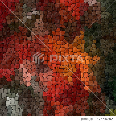stony mosaic tiles background orange red brown 47448702