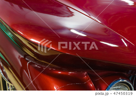 background - fragment of the surface of red car 47450319
