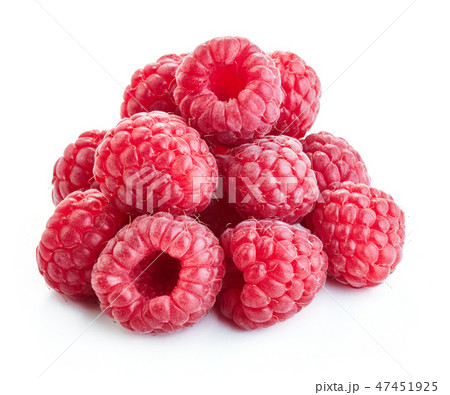 ripe raspberry isolated 47451925