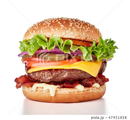 fresh burger isolated fresh burger isolated 47451938