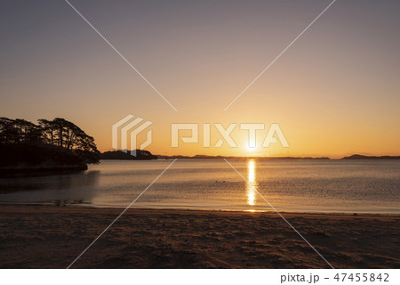 松島　日の出　早朝　雄島　日本三景 47455842