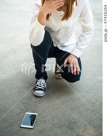 Person Droped Smartphone on Floor 47456264
