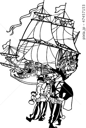 ポルトガル人と帆船 47457153