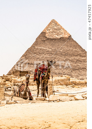 The Great Pyramids of Giza desert near Cairo in Egypt unesco cultural heritage The Great Pyramids of Giza desert near Cairo in Egypt unesco cultural heritage 47457925