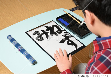 子供の書道　ねずみ 47458274