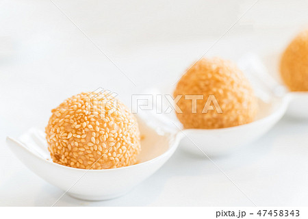 sesame balls stuff with custard lava sesame balls stuff with custard lava 47458343