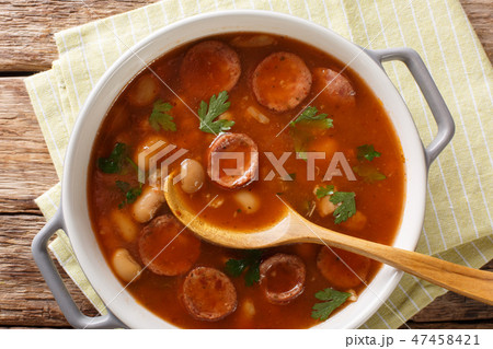 Polish cuisine Breton beans with sausage Polish cuisine Breton beans with sausage 47458421