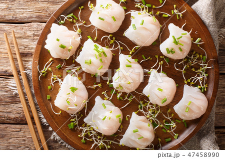 Delicious dumplings dim sum with shrimp 47458990