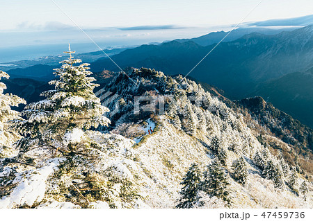 石鎚山 冬の登山道 47459736