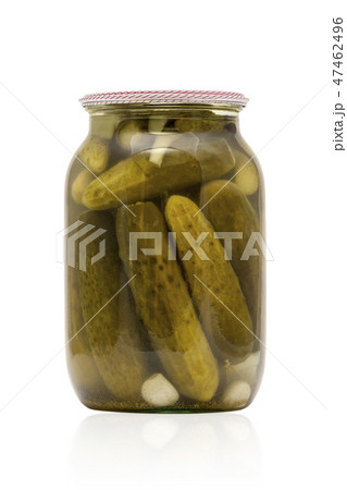 jar of canned cucumbers jar of canned cucumbers 47462496