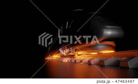 Abstract composition of night high-speed train 47463497