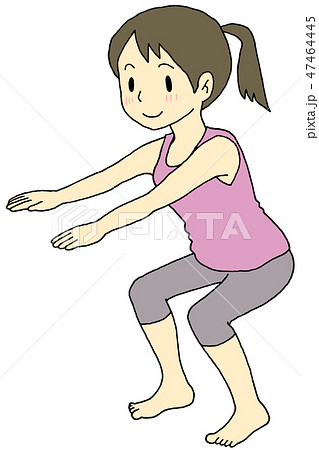スクワット　女性 47464445