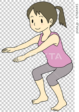 スクワット　女性 47464445