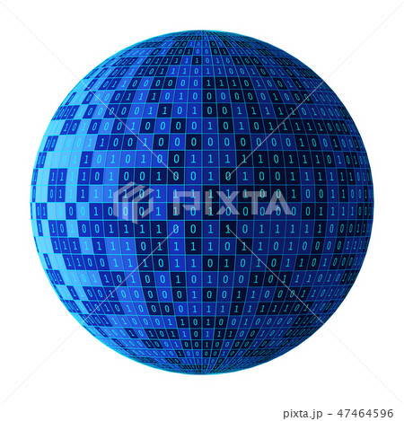 01 or binary numbers ball or sphere isolated on white. The compu 01 or binary numbers ball or sphere isolated on white. The compu 47464596