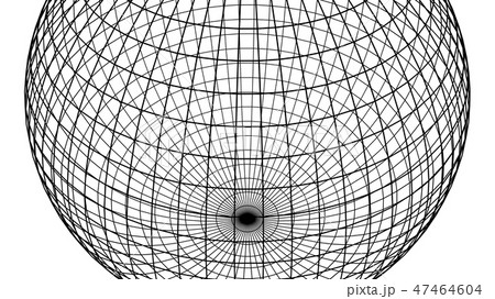 Wire structure of sphere or ball. Architecture facade design and Wire structure of sphere or ball. Architecture facade design and 47464604