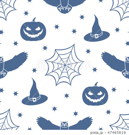 Halloween 2019 vector seamless pattern 47465619