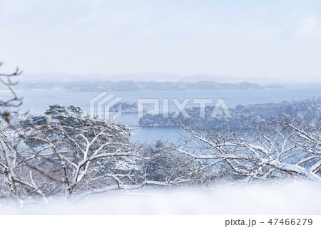 雪　松島　冬　福浦島　福浦橋 47466279