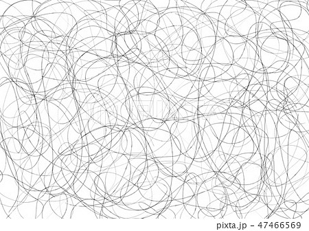 複雑に絡まった曲線　もつれてこんがらがった細い線 47466569