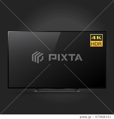 Smart LED Ultra HD TV series isolated on black 47468141