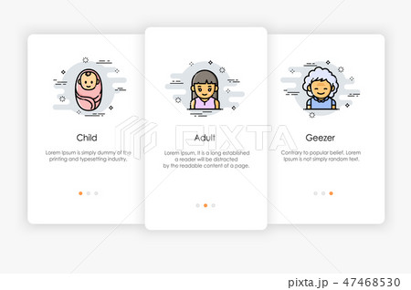 Onboarding screens design in people life concept. Onboarding screens design in people life concept. 47468530