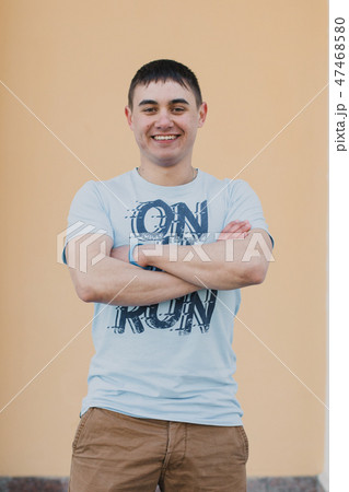 Portrait of a happy loving man waiting for his 47468580