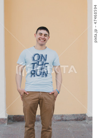 Portrait of a happy loving man waiting for his 47468594