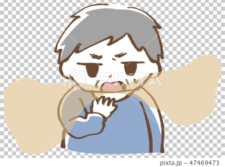 口臭くさい　祖父　イラスト 47469473