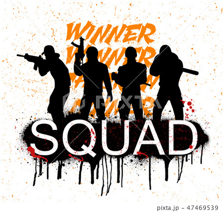 A Squad Of 4 Player Pubgのイラスト素材
